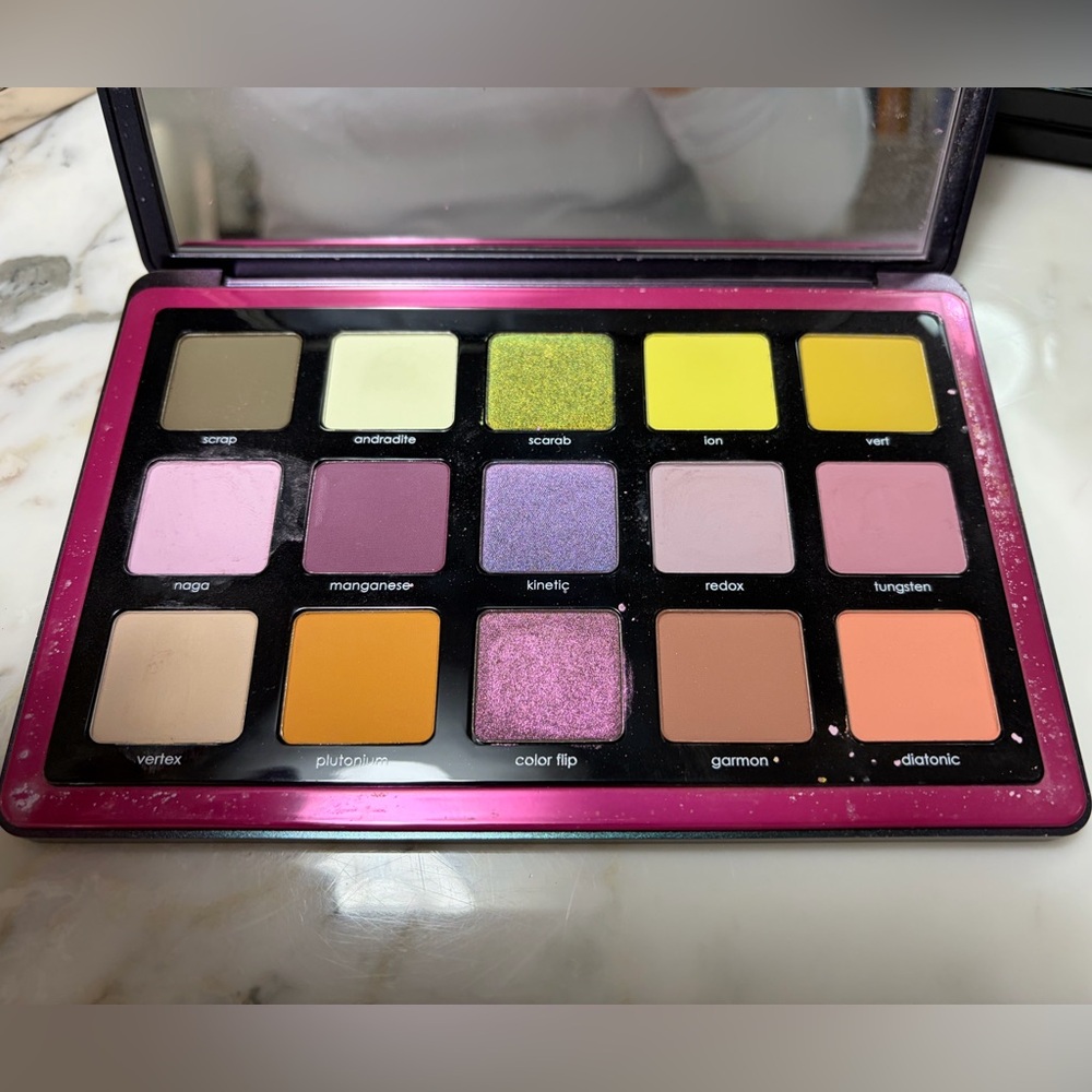 Vibrant Multi-Color Eyeshadow Palette - Pink, Yellow, Purple, Green, Peach